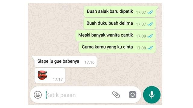 chat lucu dikira pantun © berbagai sumber