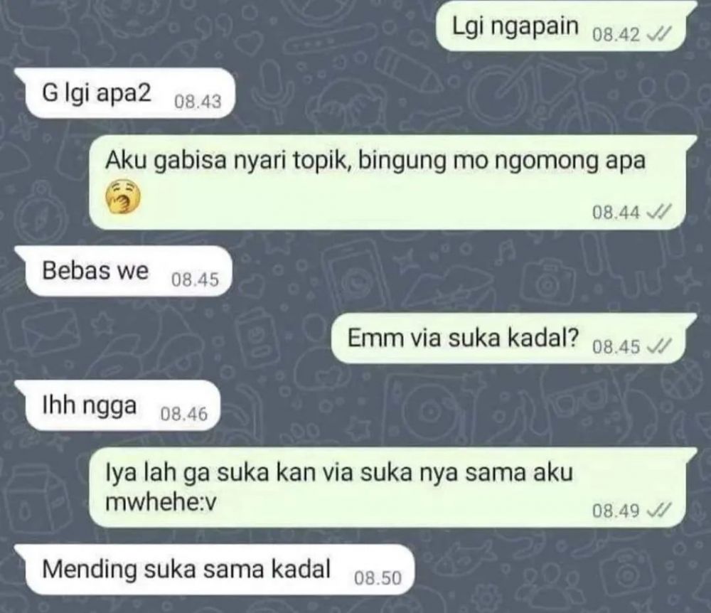 chat WA gagal perhatian ke gebetan © berbagai sumber