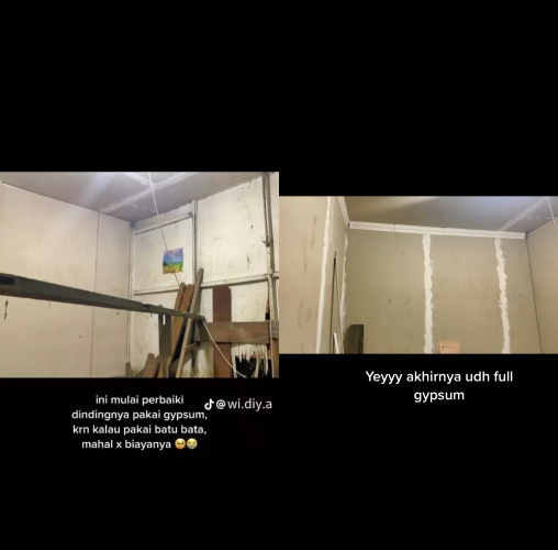 gudang dimakeover jadi kamar tidur © TikTok
