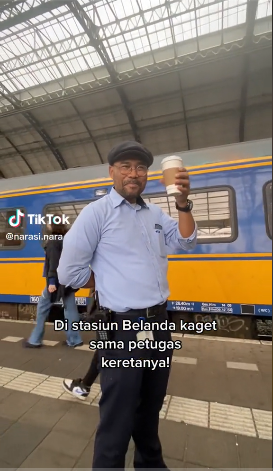 petugas kereta api di Belanda fasih berbahasa Jawa  Tiktok