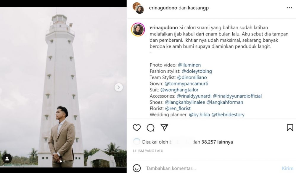 Kaesang latihan ijab kabul Instagram