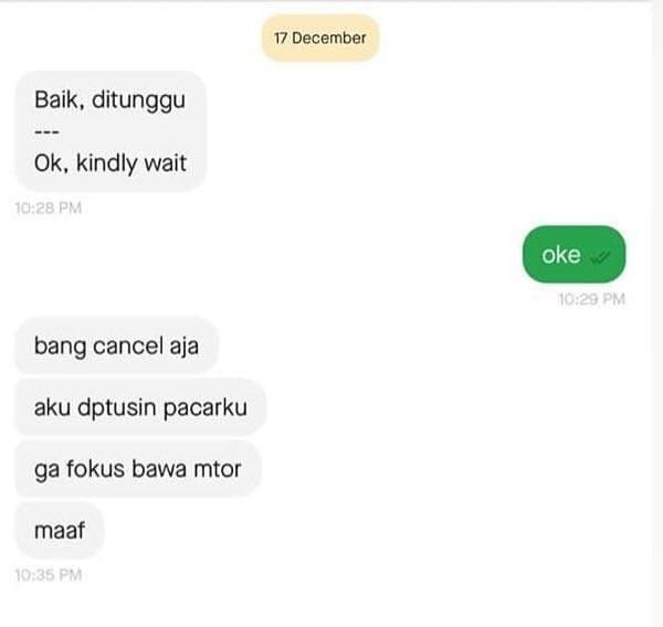 alasan driver ojek online cancel orderan © berbagai sumber