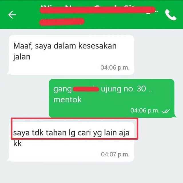 alasan driver ojek online cancel orderan © berbagai sumber