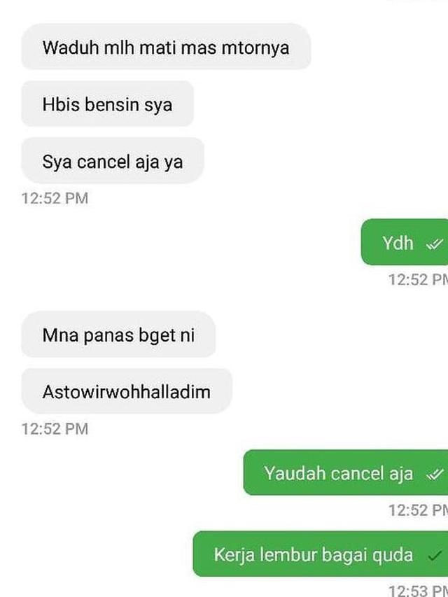 alasan driver ojek online cancel orderan © berbagai sumber