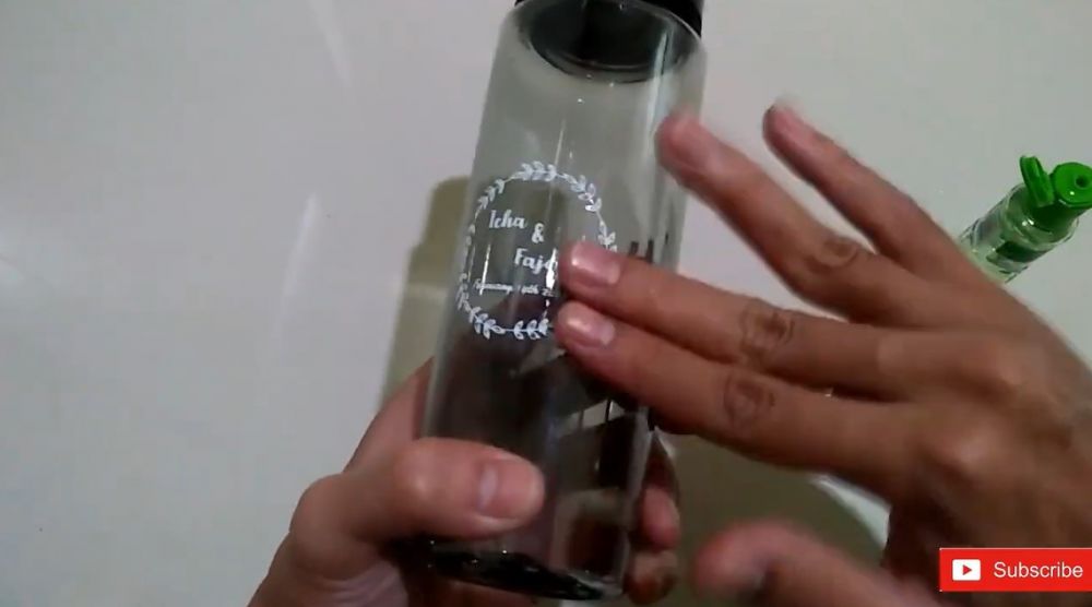 Cara mudah menghilangkan label sablon di botol plastik, auto bersih tanpa bekas