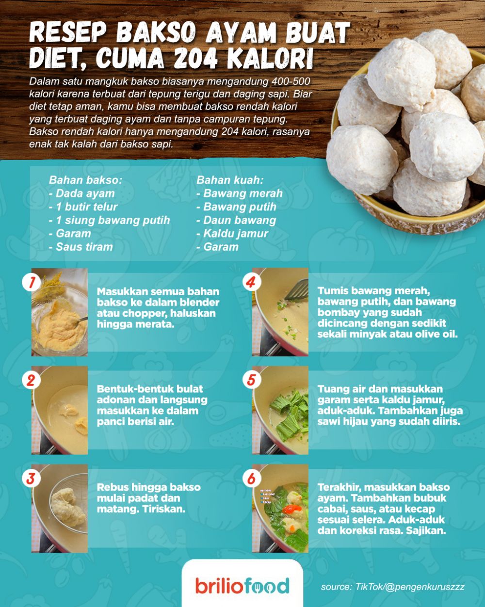 Seporsi bakso ini cuma 204 kalori, begini 7 cara membuatnya yang antiribet