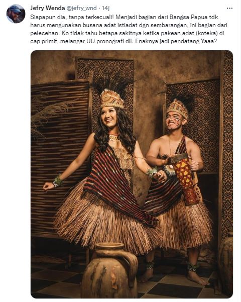 Kaesang prewedding pakai baju adat Papua sebelum menikah, malah dikritik karena ini