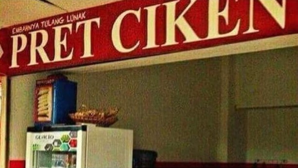 tulisan lucu jualan ayam goreng © berbagai sumber