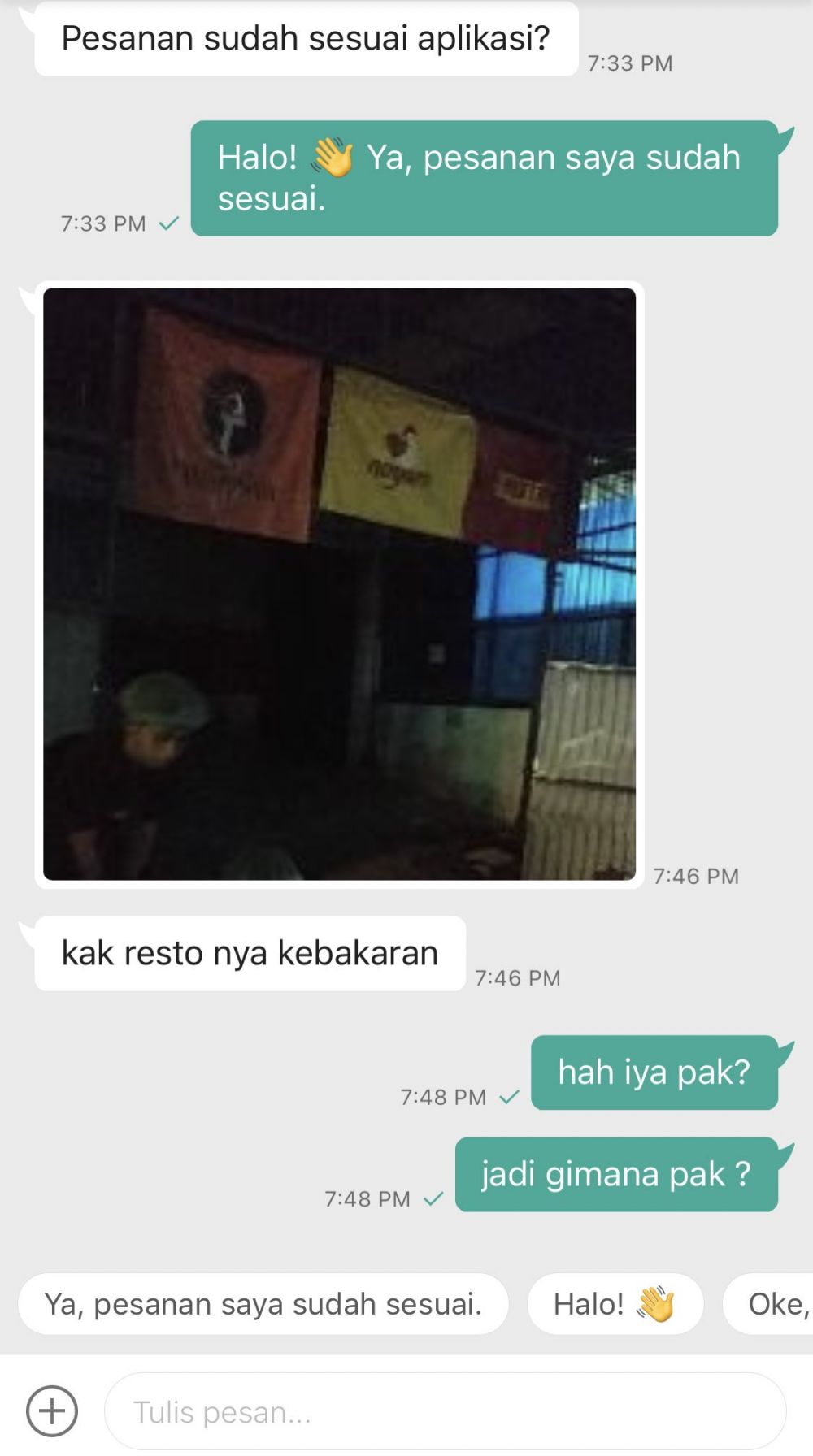 kejadian tak terduga driver ojek online © berbagai sumber