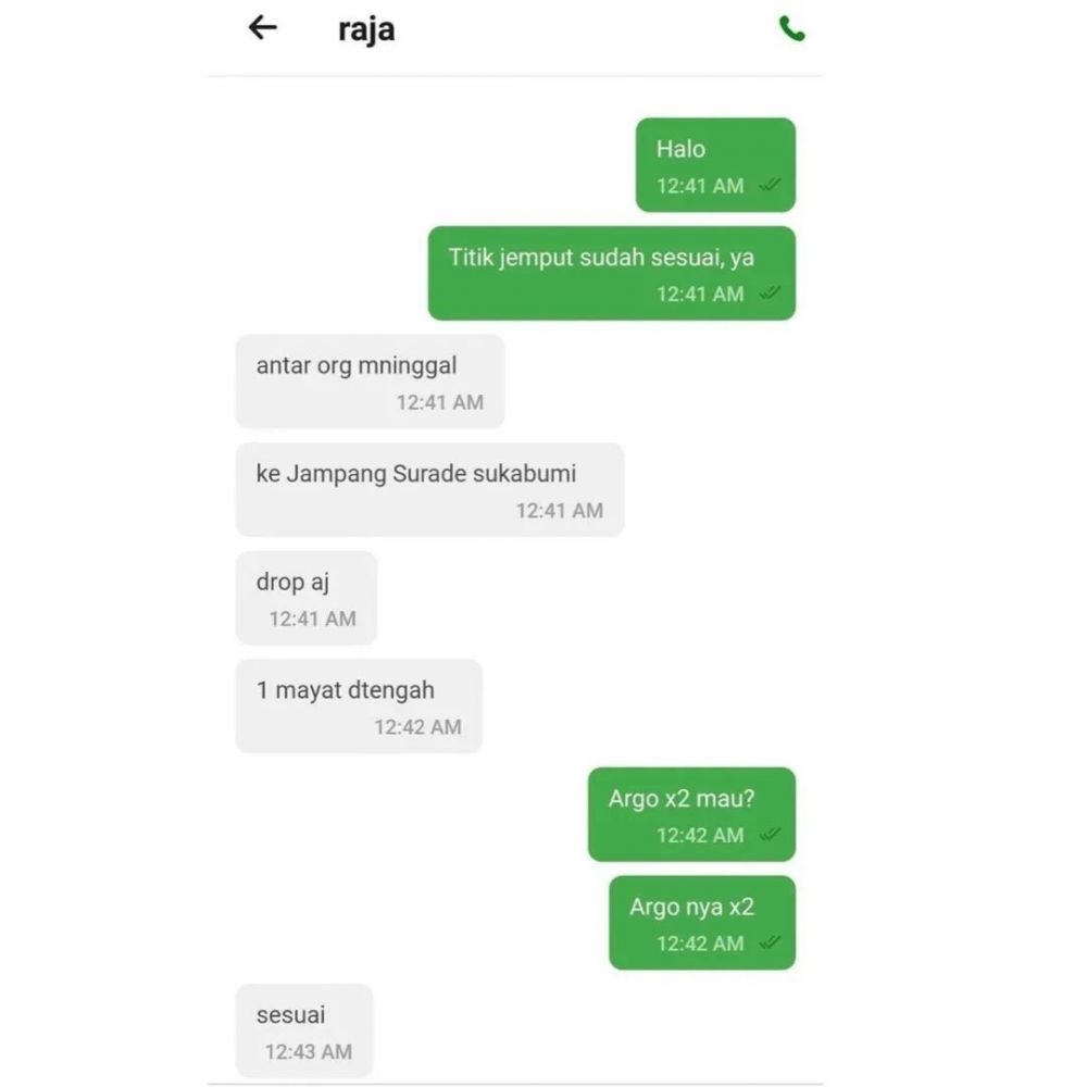 kejadian tak terduga driver ojek online © berbagai sumber kejadian tak terduga driver ojek online © berbagai sumber