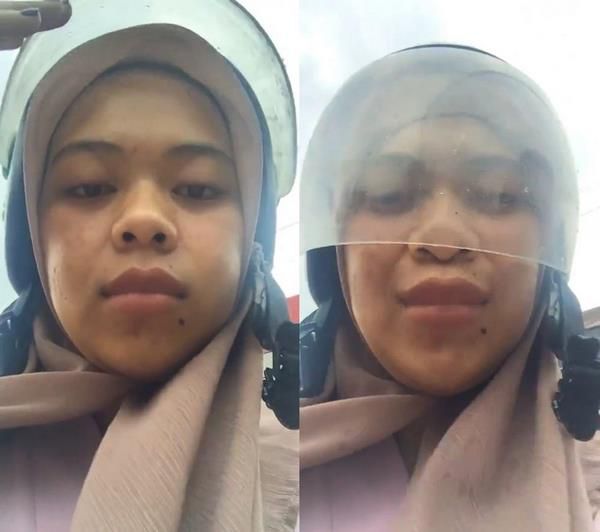 derita penumpang ojek online pakai helm © berbagai sumber derita penumpang ojek online pakai helm © berbagai sumber