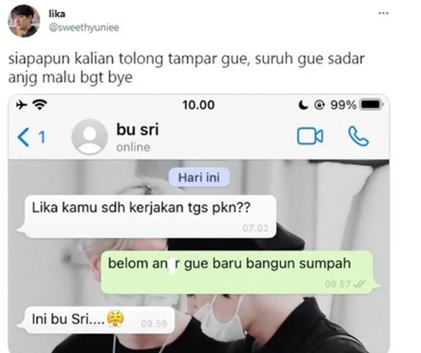 momen kocak orang salah kirim chat © 2022 berbagai sumber