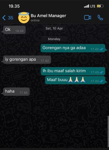 momen kocak orang salah kirim chat © 2022 berbagai sumber