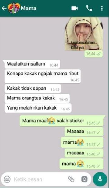 momen kocak orang salah kirim chat © 2022 berbagai sumber