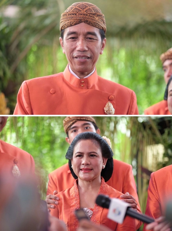 jokowi iriana di siraman anaknya © berbagai sumber