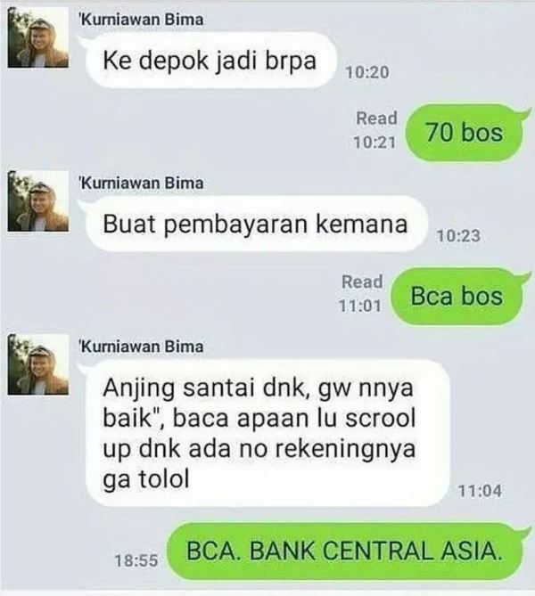 chat singkatan tiga huruf © berbagai sumber