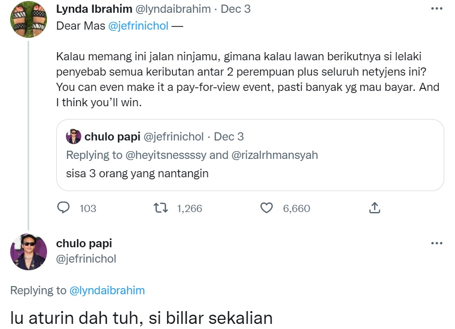 Rizky Billar buka suara soal ajakan adu tinju dari Jefri Nichol © berbagai sumber