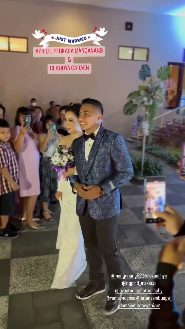 momen pernikahan aprilio manganang © instagram momen pernikahan aprilio manganang © instagram