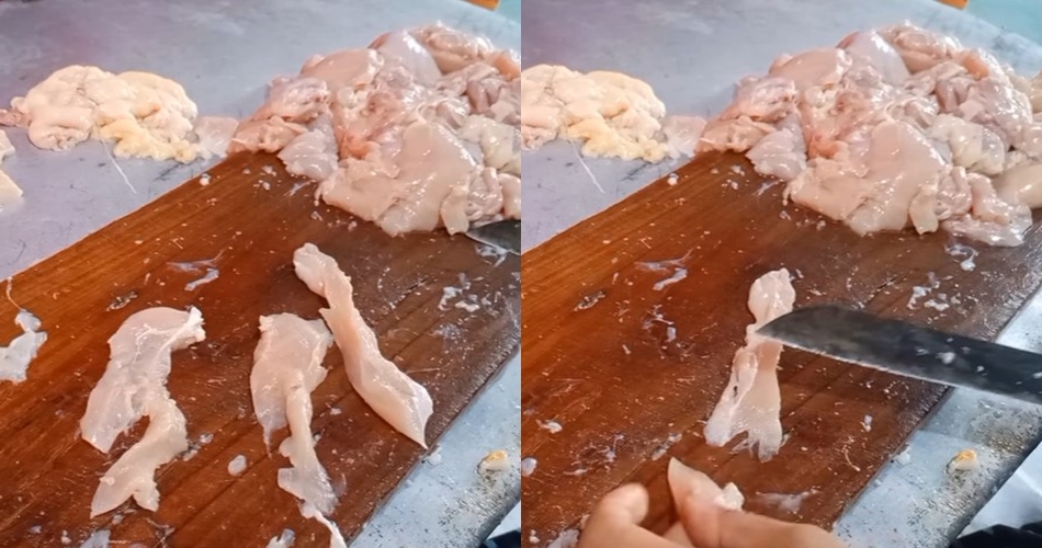 Trik memotong daging ayam untuk sate agar hasilnya banyak, cocok buat jualan