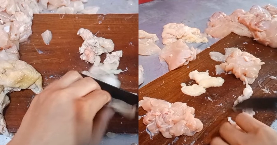 Trik memotong daging ayam untuk sate agar hasilnya banyak, cocok buat jualan
