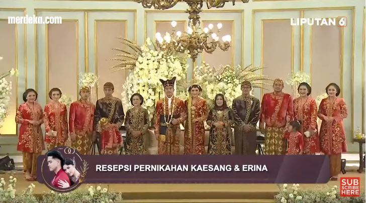 11 Momen resepsi kedua Kaesang-Erina Gudono, tampil dengan busana singkepan khas Raja Mataram