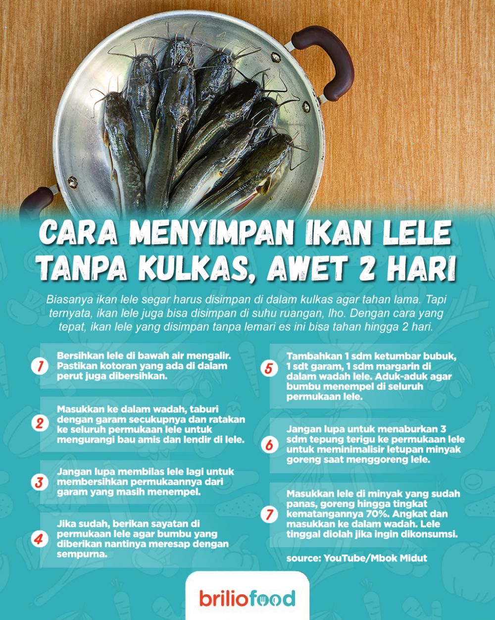 7 Cara menyimpan ikan lele tanpa kulkas, tidak busuk hingga 2 hari