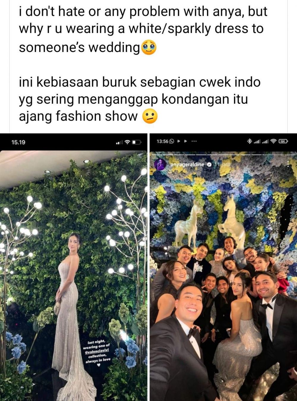 anya geraldine di nikahan chelsea © Instagram anya geraldine di nikahan chelsea © Instagram