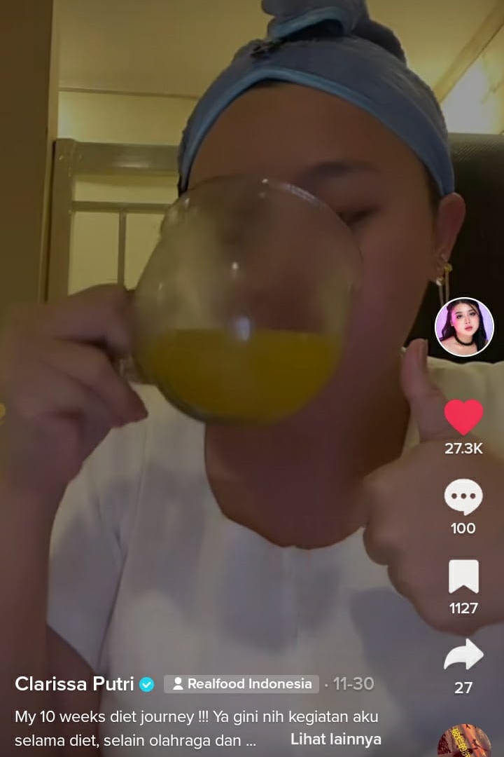 10 Menu diet Clarissa Putri, bikin tubuh lebih sehat dan berat badan turun 50 kg