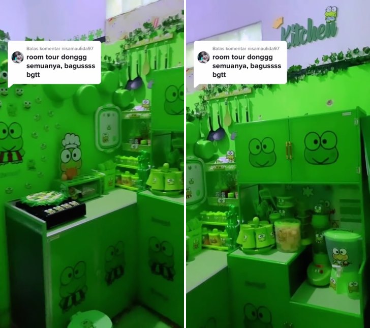 rumah kontrakan tema keroppi © TikTok