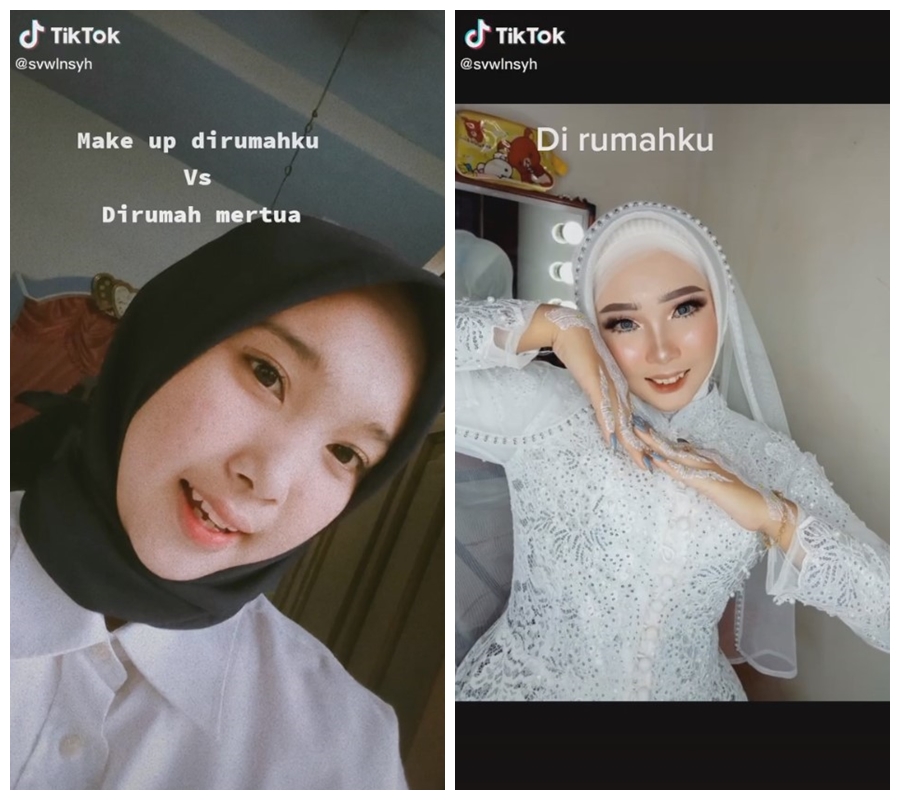 makeup pengantin pilihan mertua © TikTok/@svwlnsyh
