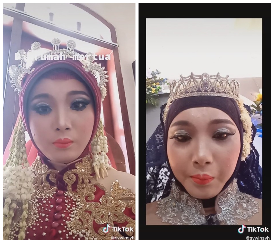 makeup pengantin pilihan mertua © TikTok/@svwlnsyh
