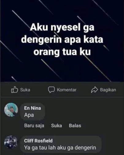 curhatan orang di fb malah nyeleneh © berbagai sumber