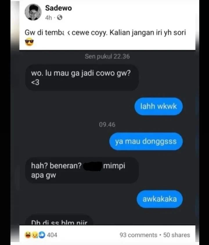 curhatan orang di fb malah nyeleneh © berbagai sumber