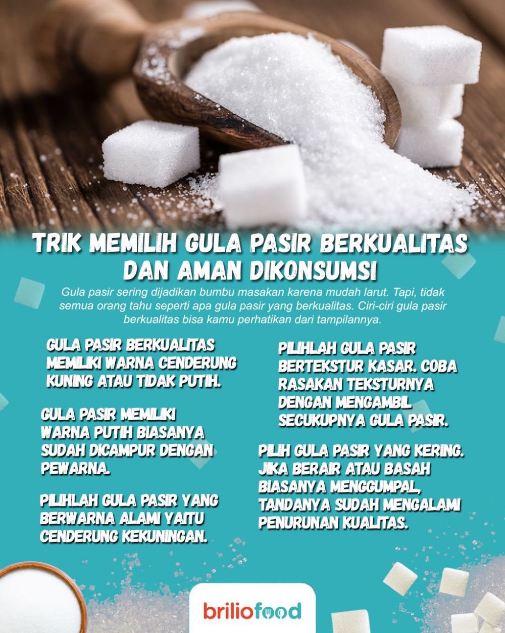 Tak banyak yang tahu, ini trik memilih gula pasir berkualitas dan aman dikonsumsi