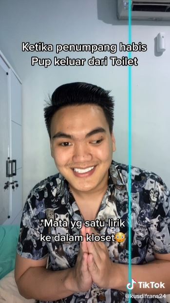 aksi pakai filter viral tiktok © TikTok