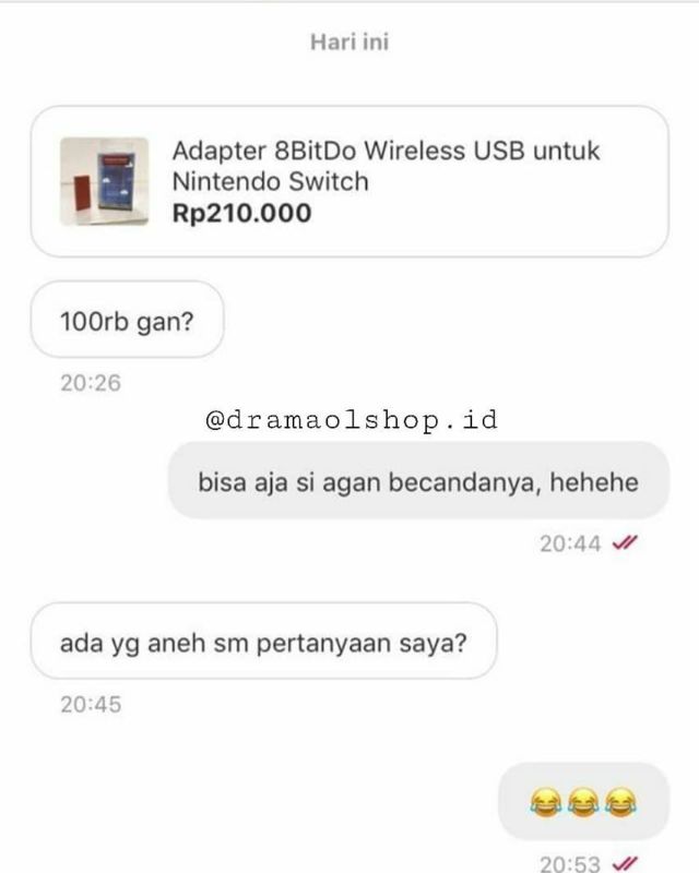 chat nawar harga keterlaluan © berbagai sumber