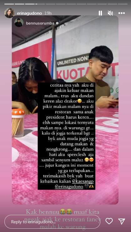 Kaesang-Erina jajan di kaki lima © 2022 berbagai sumber