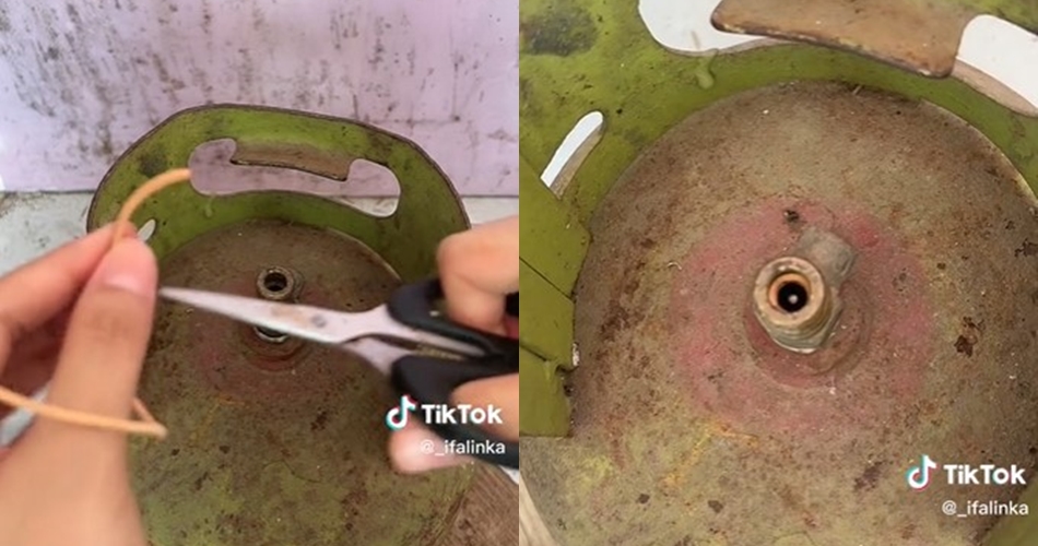 Bukan diikat, begini cara aman pakai tambahan karet untuk penutup tabung gas