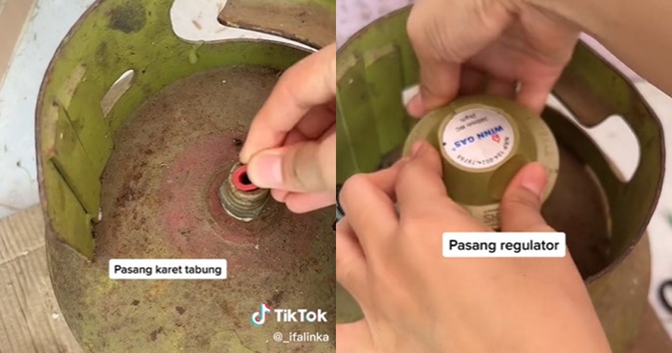 Bukan diikat, begini cara aman pakai tambahan karet untuk penutup tabung gas