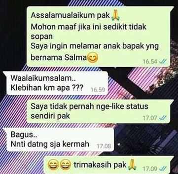 chat lucu dengan calon mertua © 2022 brilio.net