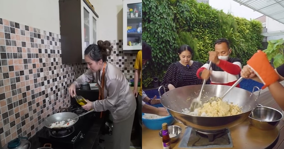 Sama-sama simpel khas rumahan, 8 beda cara masak nasi goreng Nagita Slavina dan Ayu Ting Ting