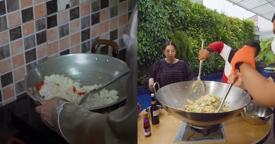 Sama-sama simpel khas rumahan, 8 beda cara masak nasi goreng Nagita Slavina dan Ayu Ting Ting