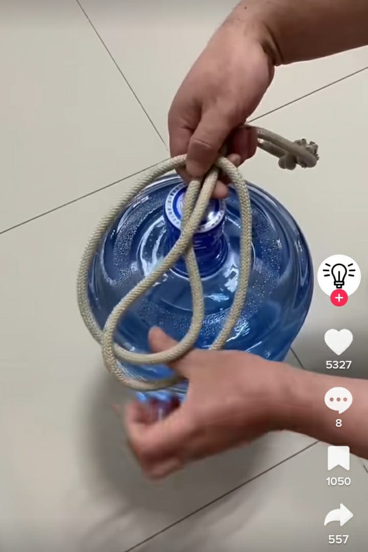 7 Cara mudah bikin tali simpul untuk bantu angkat galon, kuat dan antijatuh