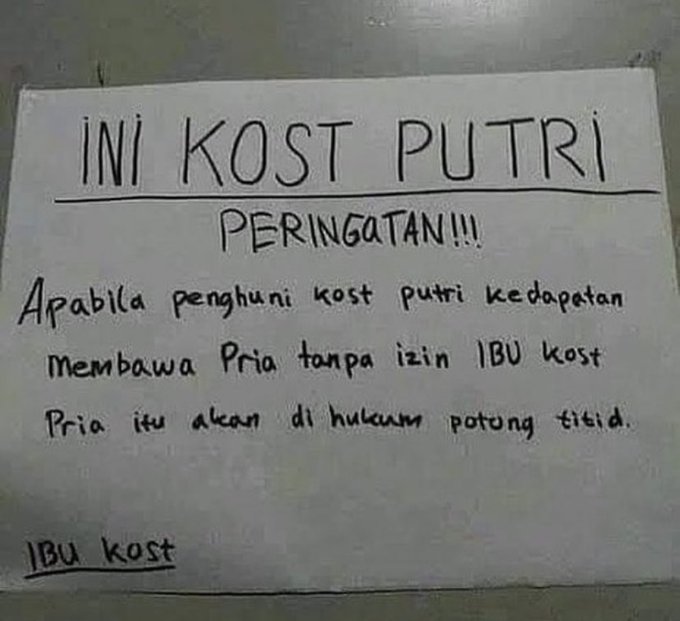 peringatan bernada sindiran © berbagai sumber