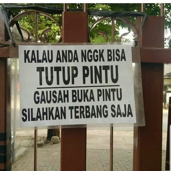 peringatan bernada sindiran © berbagai sumber