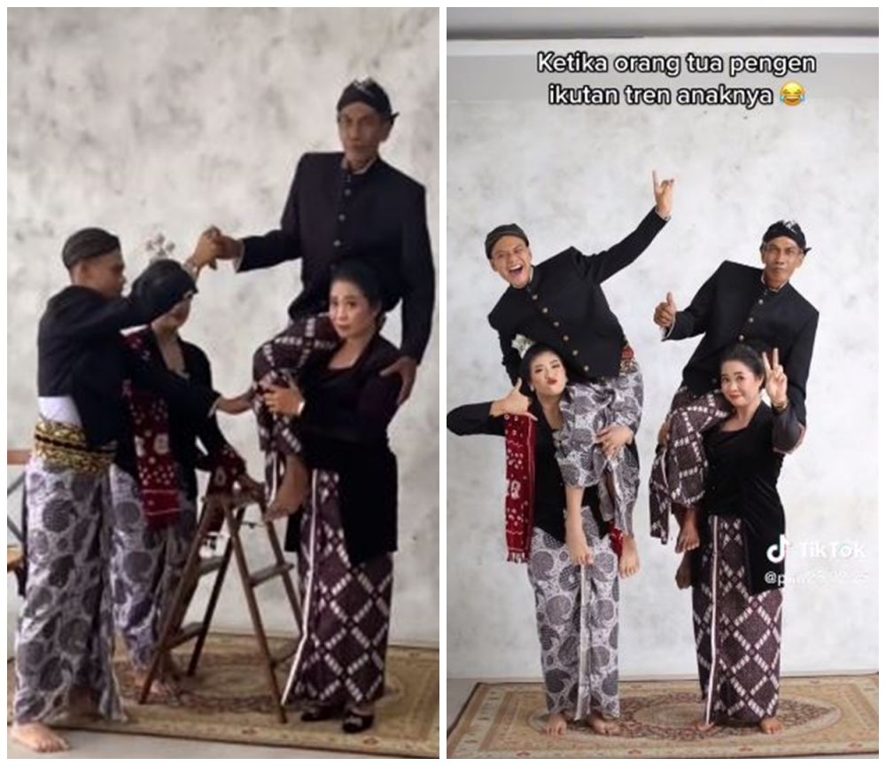 ibu ibu gendong suami di pundaknya © berbagai sumber