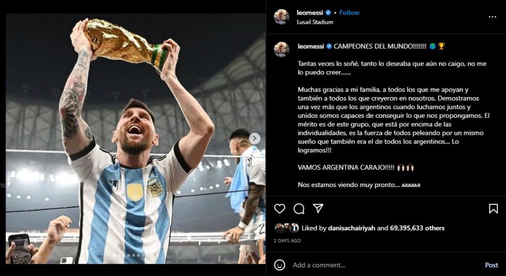 11 Unggahan Instagram atlet bola terbanyak disukai sepanjang masa, Messi & Ronaldo paling berpengaruh