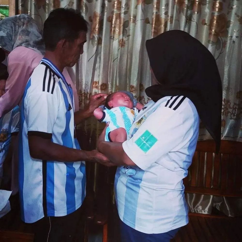 Fans Argentina ini beri nama cucunya Muhammad Messi, alasannya karena penuhi nazar