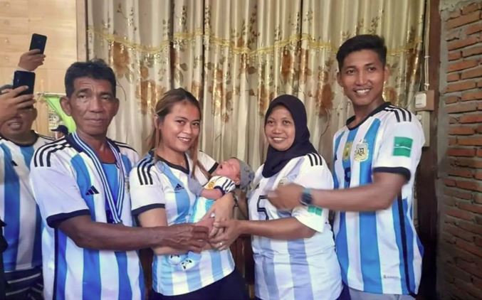 Fans Argentina ini beri nama cucunya Muhammad Messi, alasannya karena penuhi nazar