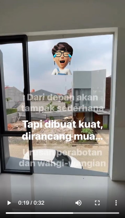 Penampakan rumah baru komedian Aci Resti © 2022 Instagram 